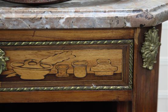 A Louis XVI marquetry inlaid escritoire, W.2ft 1in.